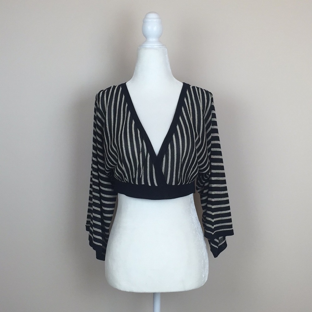 Shelley M. Couture - Cropped Metallic Blouse